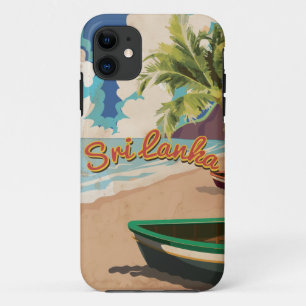 Sri Lanka Vintage Vacation Travel Poster Case-Mate iPhone Case