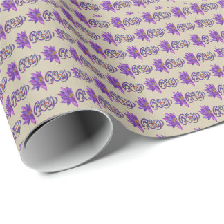 SRI LANKA Word with Lotus Wrapping Paper