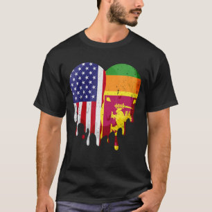 Sri Lankan American Patriot Grown Country Melting T-Shirt