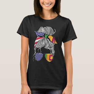 Sri Lankan American Patriot Grown Proud Women Girl T-Shirt
