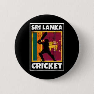 Sri Lankan Cricket Fan Flag Of Sri Lanka Cricket 6 Cm Round Badge