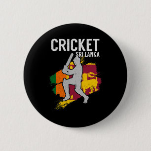 Sri Lankan Flag Cricket 6 Cm Round Badge