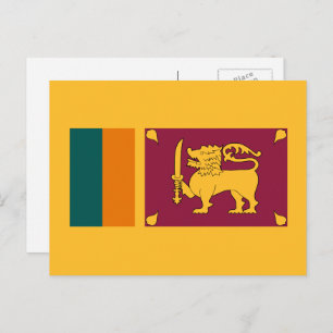 Sri Lankan Flag, Flag of Sri Lanka Postcard