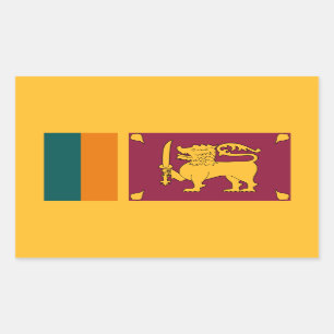 Sri Lankan Flag, Flag of Sri Lanka Rectangular Sticker