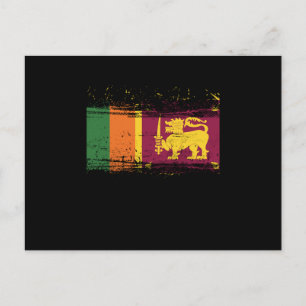 Sri Lankan Flag Sri Lanka Culture National Country Postcard
