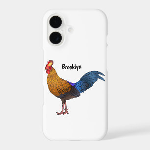 Sri Lankan junglefowl bird cartoon illustration