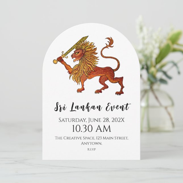 Sri Lankan Pride  Invitation (Standing Front)
