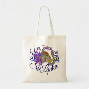 Sri Lankan souvenirs with Elephant and Lotus Tote Bag