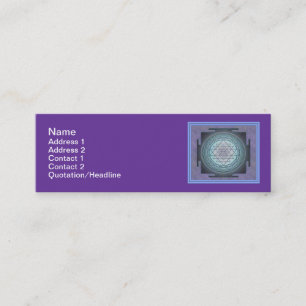 Sri Yantra5 Skinny 3"x1" Business Card