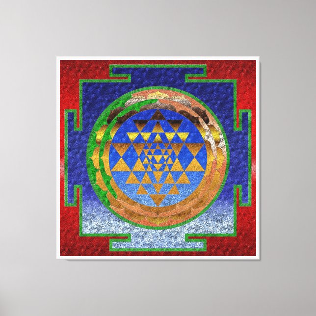 Sri Yantra Canvas Print (Front)