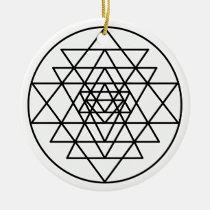 Sri Yantra Ceramic Tree Decoration
