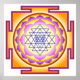 Sri Yantra Chakra Shiva Shakti Navayoni Goddess Poster