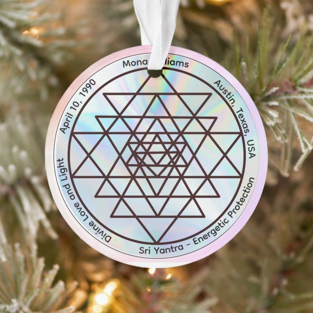 Sri Yantra – Customizable Protection Talisman Ornament (Tree)