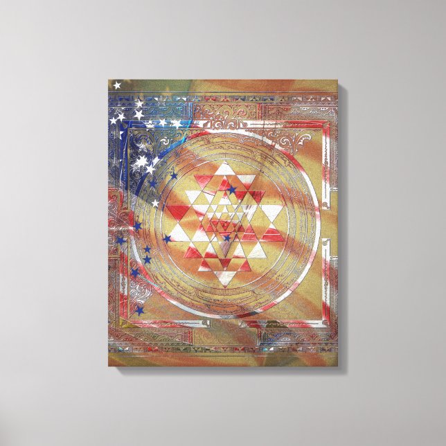 Sri Yantra for America - Wrapped Canvas (Front)
