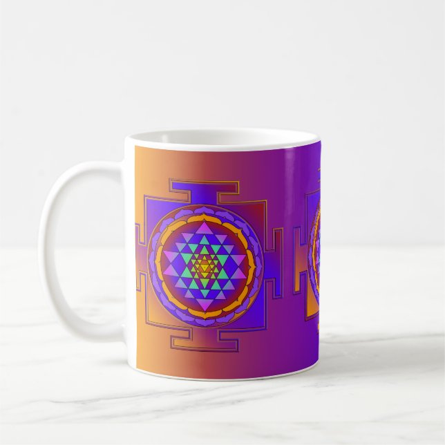 SRI YANTRA full coloured + your ideas Coffee Mug (Left)