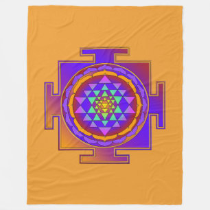 SRI YANTRA full coloured + your ideas Fleece Blanket