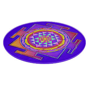 Sri Yantra - Hinduism Symbol Design 1 Cutting Board