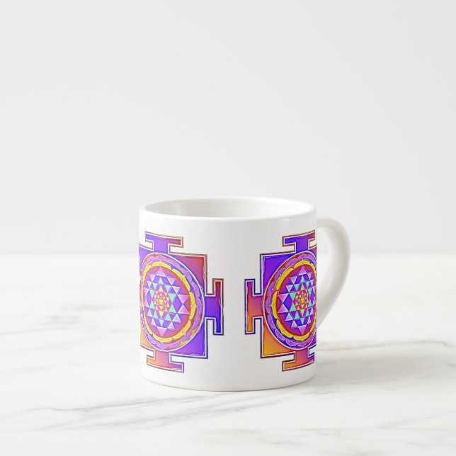 Sri Yantra - Hinduism Symbol Design 1 Espresso Cup (Front Right)