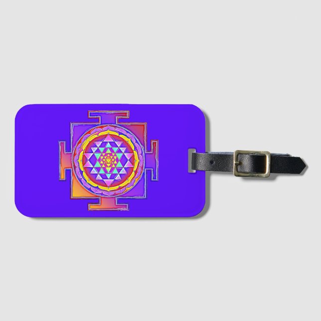 Sri Yantra - Hinduism Symbol Design 1 Luggage Tag (Front Horizontal)