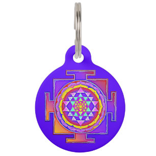 Sri Yantra - Hinduism Symbol Design 1 Pet Tag