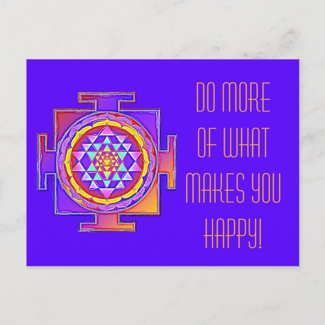 Sri Yantra - Hinduism Symbol Design 1 Postcard (Front)