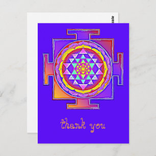 Sri Yantra - Hinduism Symbol Design 1 Postcard
