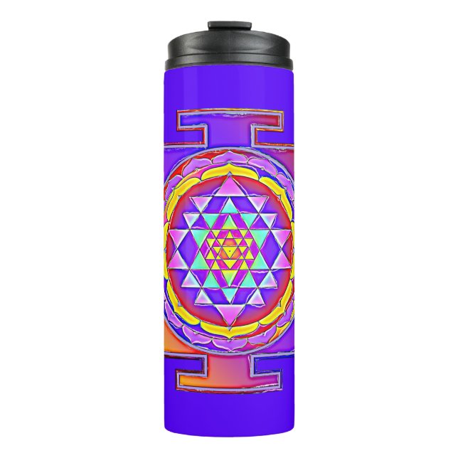 Sri Yantra - Hinduism Symbol Design 1 Thermal Tumbler (Front)