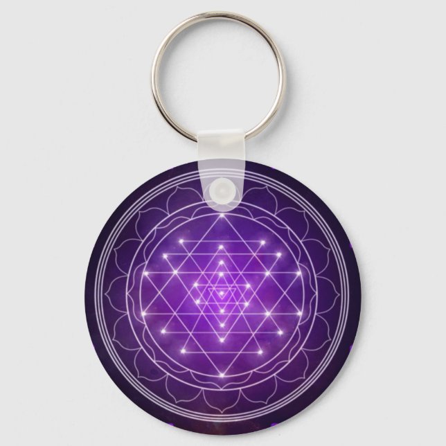 Sri Yantra! Key Ring (Front)