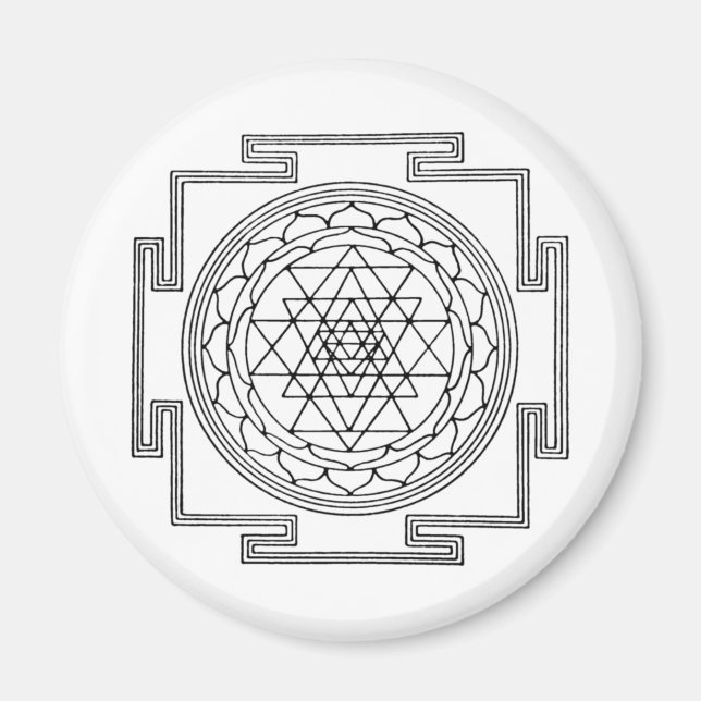 Sri Yantra Mandala Magnet (Front)
