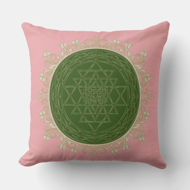 Sri Yantra Mandala - Pillow (Front)