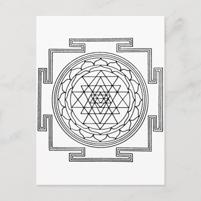 Sri Yantra Mandala Postcard (Front)