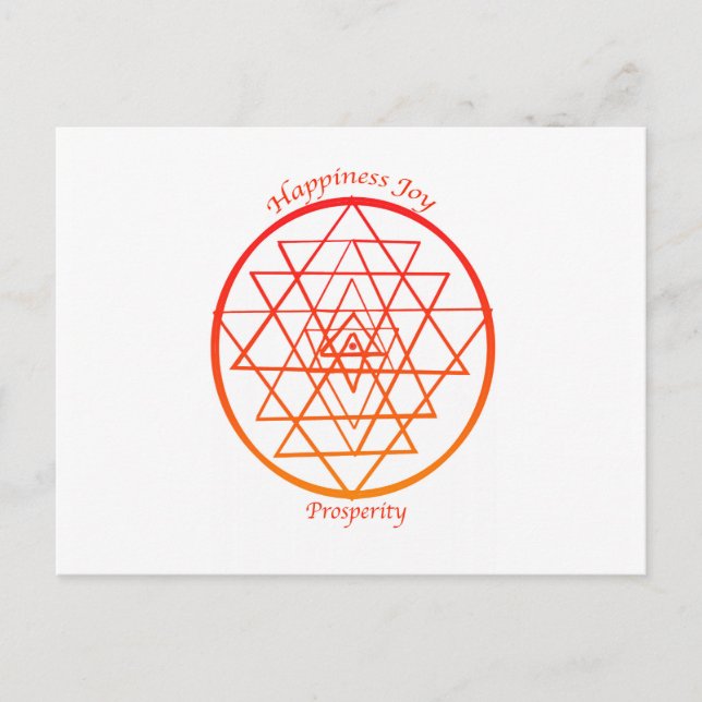 Sri Yantra prosperity Postcard (Front)