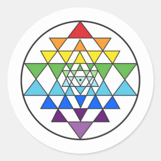 Sri Yantra Rainbow Sticker