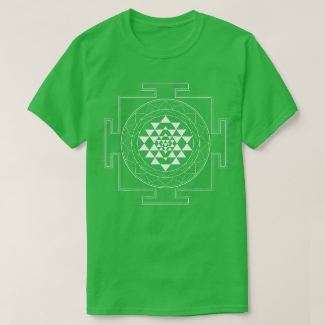 Sri Yantra Sacred Geometry Hindu Tantra Sacred Art T-Shirt (Design Front)