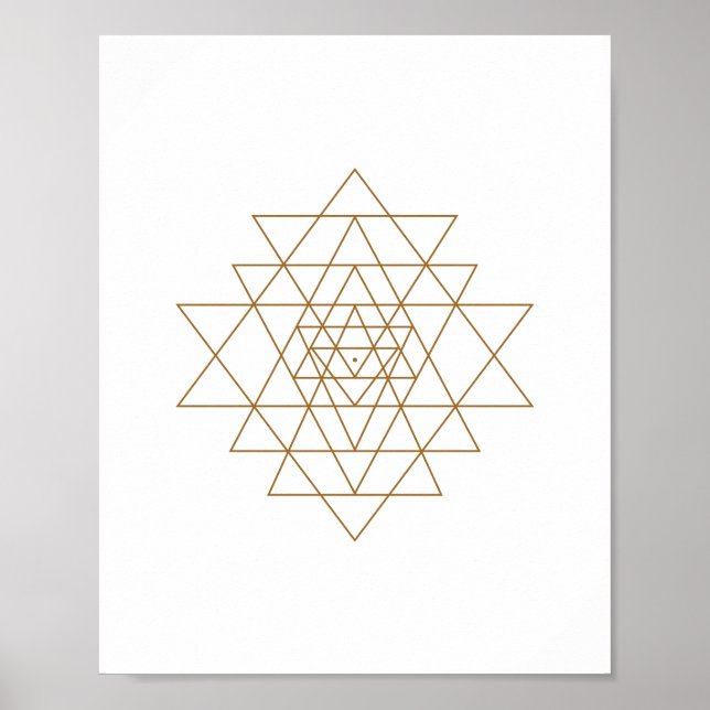 Sri Yantra Sacred Geometry Wall Art Poster (Front)