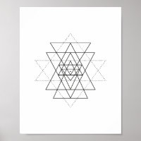 Sri Yantra Sacred Geometry Wall Art Poster