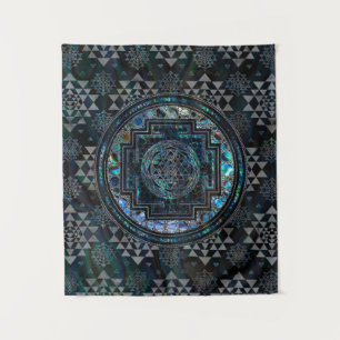 Sri Yantra  / Sri Chakra Abalone Shell and Silver Tapestry