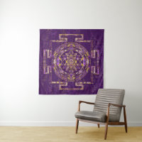 Sri Yantra / Sri Chakra Amethyst and gold