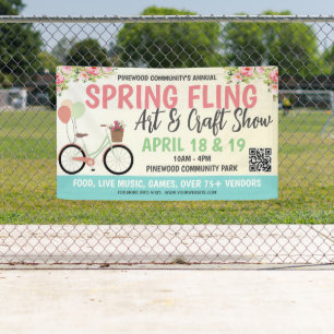 Sring Fling Banner with qr code