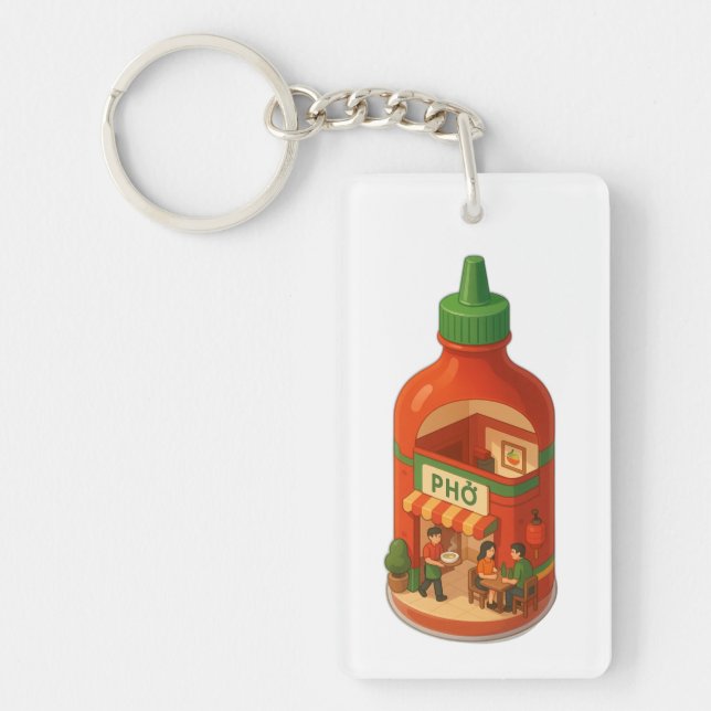 Sriracha Pho Shop Key Ring (Front)