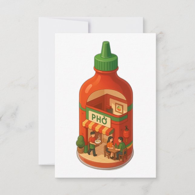 Sriracha Pho Shop Thank You Card (Front)