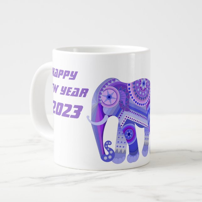 SRTONG ELEPHANT , FOR GIFT NEW YEAR 2023 LARGE COFFEE MUG (Front Left)