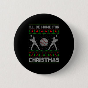 Srty Baseball Player Ugly Christmas Sweaters Xmas 6 Cm Round Badge