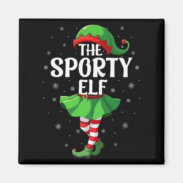 Srty Elf Christmas Girls Women Elf Squad Xmas Fami Magnet (Front)