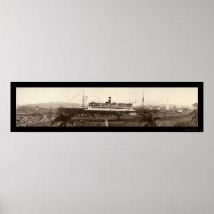 SS Ancon In Panama Photo 1939 Poster