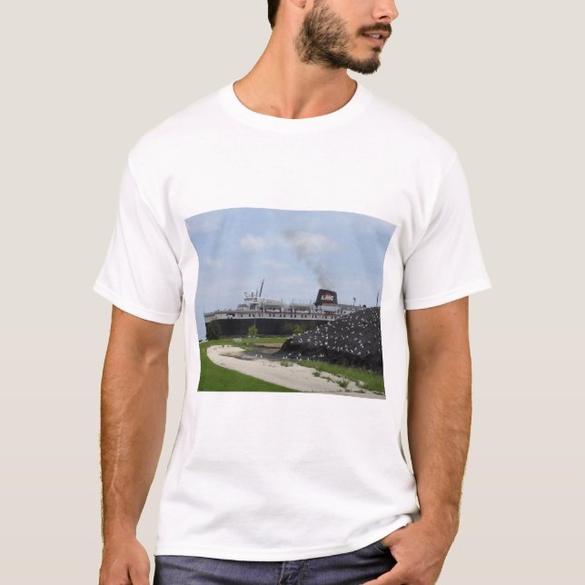 SS Badger Coal Ship in Manitowoc WI T-Shirt (Front)