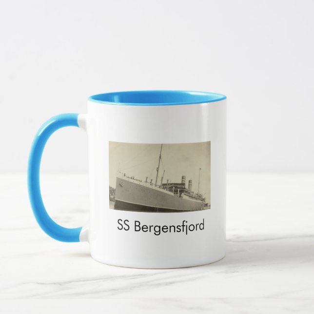 SS Bergensfjord Norwegian Ship Coffee Mug (Left)