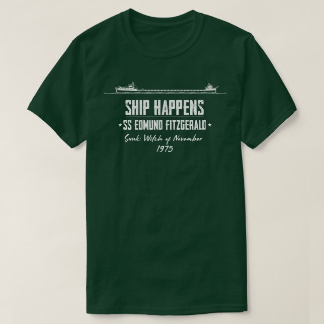 SS Edmund Fitzgerald Lake Superior Iron Ore Detroi T-Shirt (Design Front)