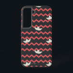 SS Georgie Boat Chevron Pattern Samsung Galaxy Case<br><div class="desc">This haunting red and black chevron pattern features the iconic SS Georgie paper boat from IT. Enjoy this on a fun tote bag,  blanket,  and many more customisable Zazzle products!</div>
