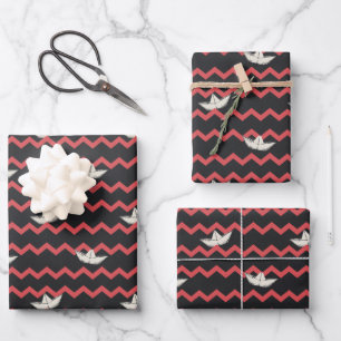 SS Georgie Boat Chevron Pattern Wrapping Paper Sheet